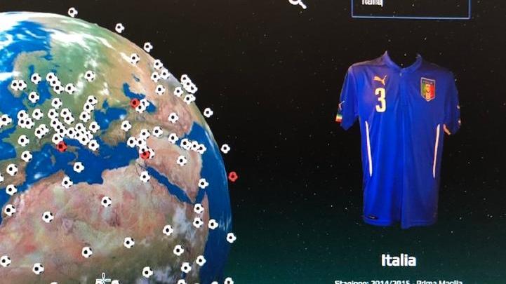 Un globo in 3d dove cercare le nazioni e scoprire le storie di ogni divisa