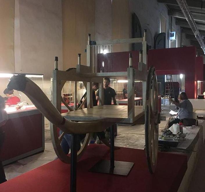 Un originale carro etrusco da Boboli fino a Cittadella 