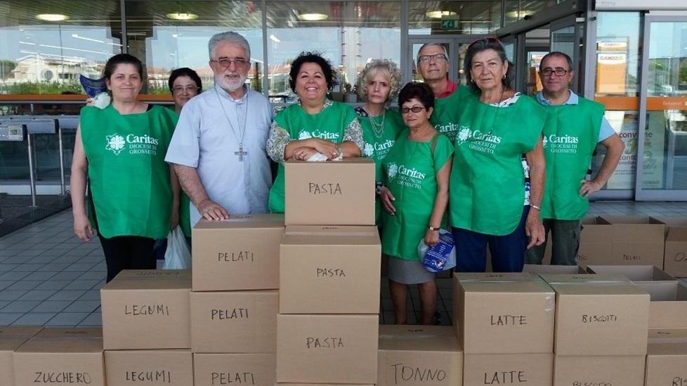 Raccolta per i bisognosi, sos volontari