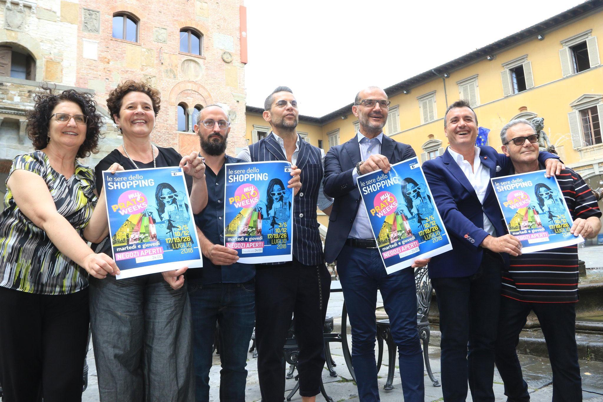 I partecipanti alla conferenza stampa di presentazione di My Prato Weeks 2018