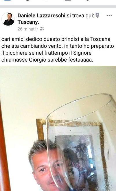 Bufera su Fb: «Se il Signore chiamasse Giorgio...»