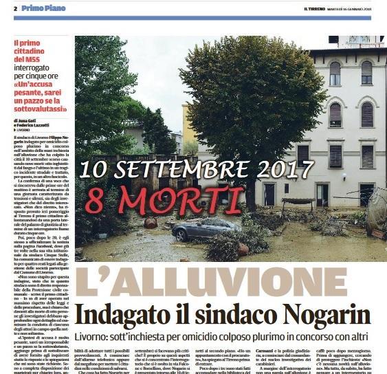Indagati il sindaco e il responsabile Protezione civile 