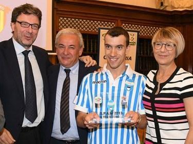 Solidarietà biancazzurra Mattioli premiato in Senato