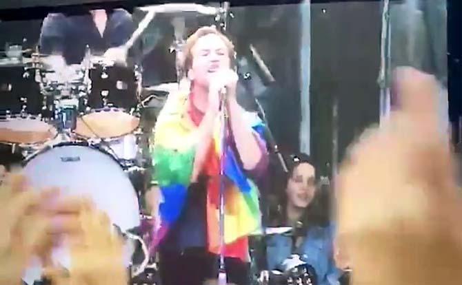 Un momento del concerto dei Pearl Jam a Roma