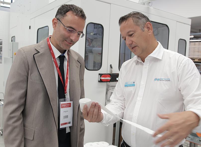 Alessio Ciacci in visita agli stabilimenti Pcmc per il rotolino “verde”