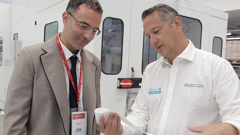 Alessio Ciacci in visita agli stabilimenti Pcmc per il rotolino “verde”