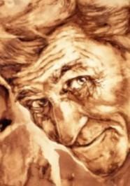 Intollerante ai colori l’artista racconta volti dipingendo col caffé