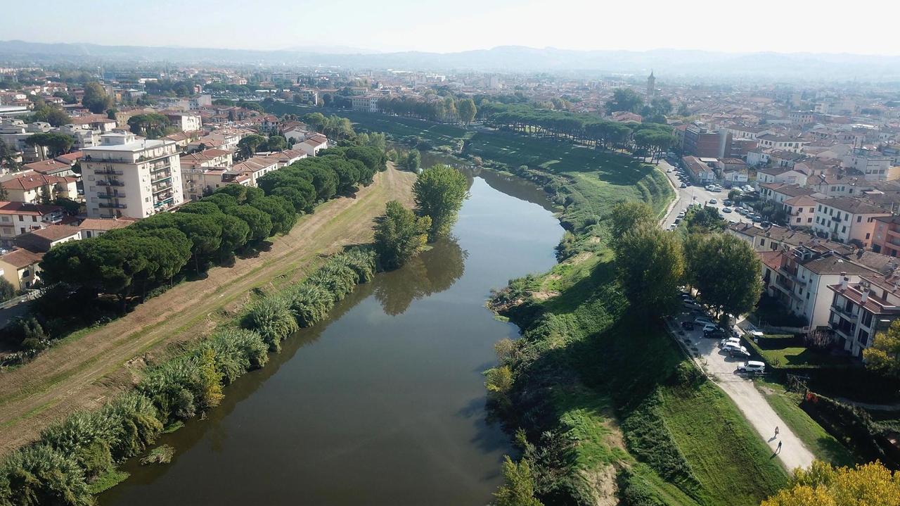 Una veduta di Empoli col drone (foto agenzia Sestini)