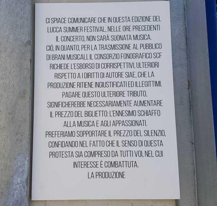 Niente musica prima dei concerti La protesta del Summer contro Scf