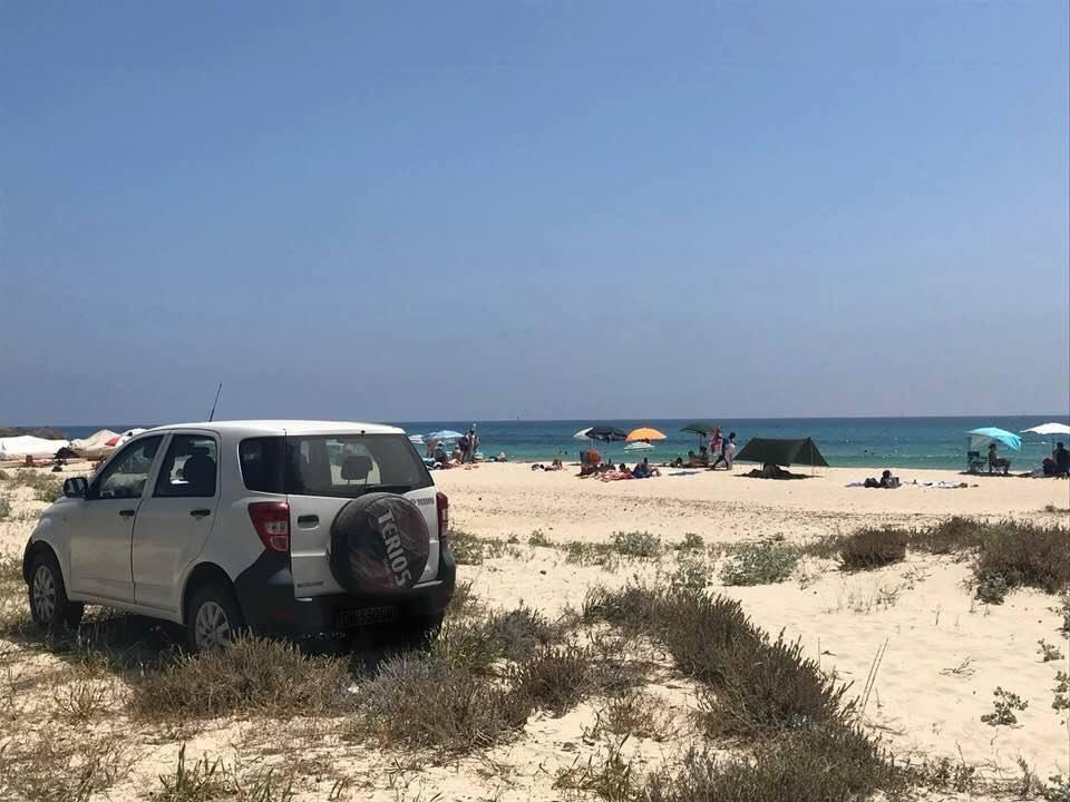 Il fuoristrada sull'arenile di Costa Rei