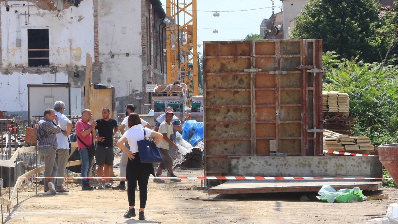Il cantiere dove è avvenuto l'infortunio (foto Sproviero/Batavia)