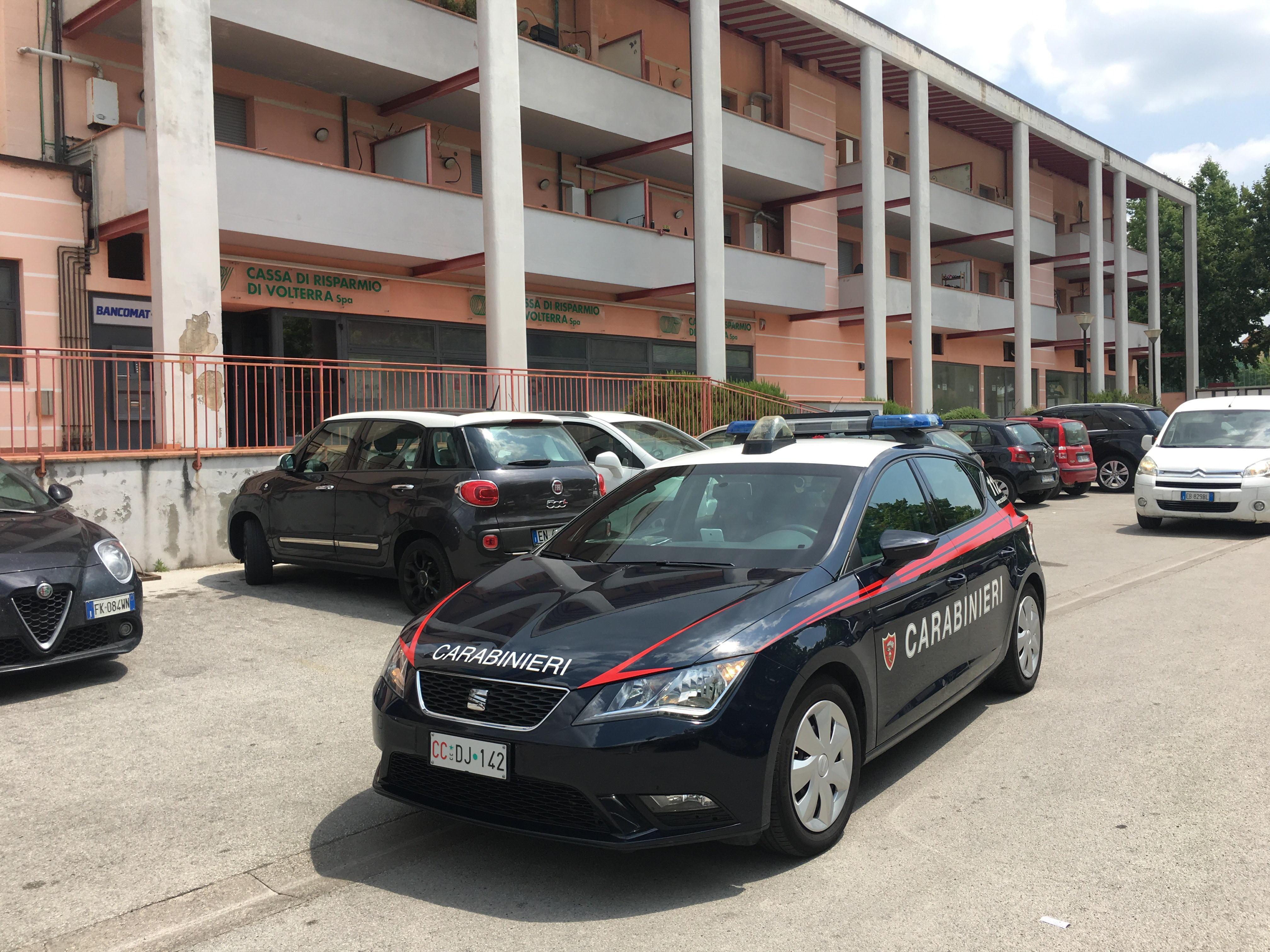 Un intervento dei carabinieri