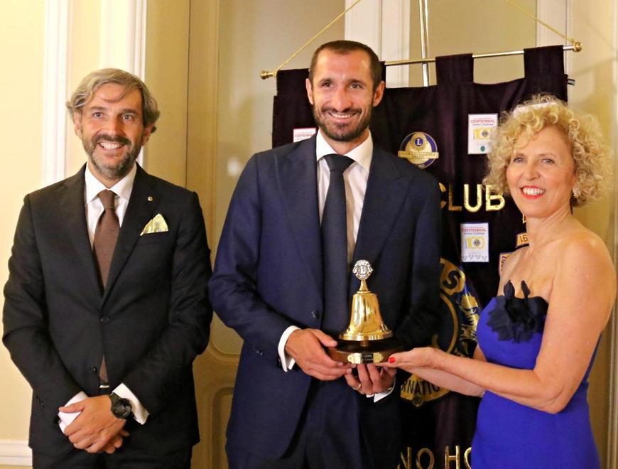 Dopo Ciampi e Caproni a Chiellini il premio Lions Host: «Emozioni uniche» 