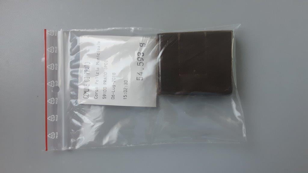 L'hashish sequestrato dalla Municipale