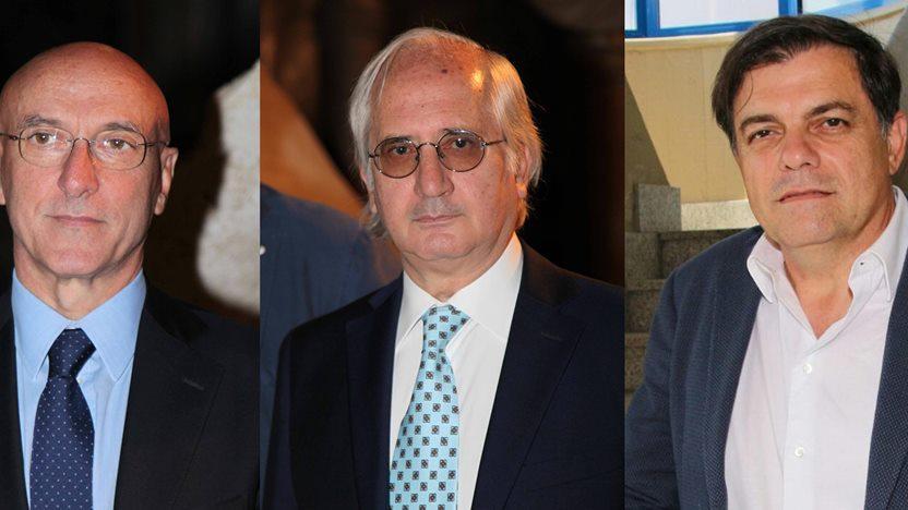 I tre dimissionari del cda della Versiliana: Di lorenzo, Giubilaro e Giovannetti