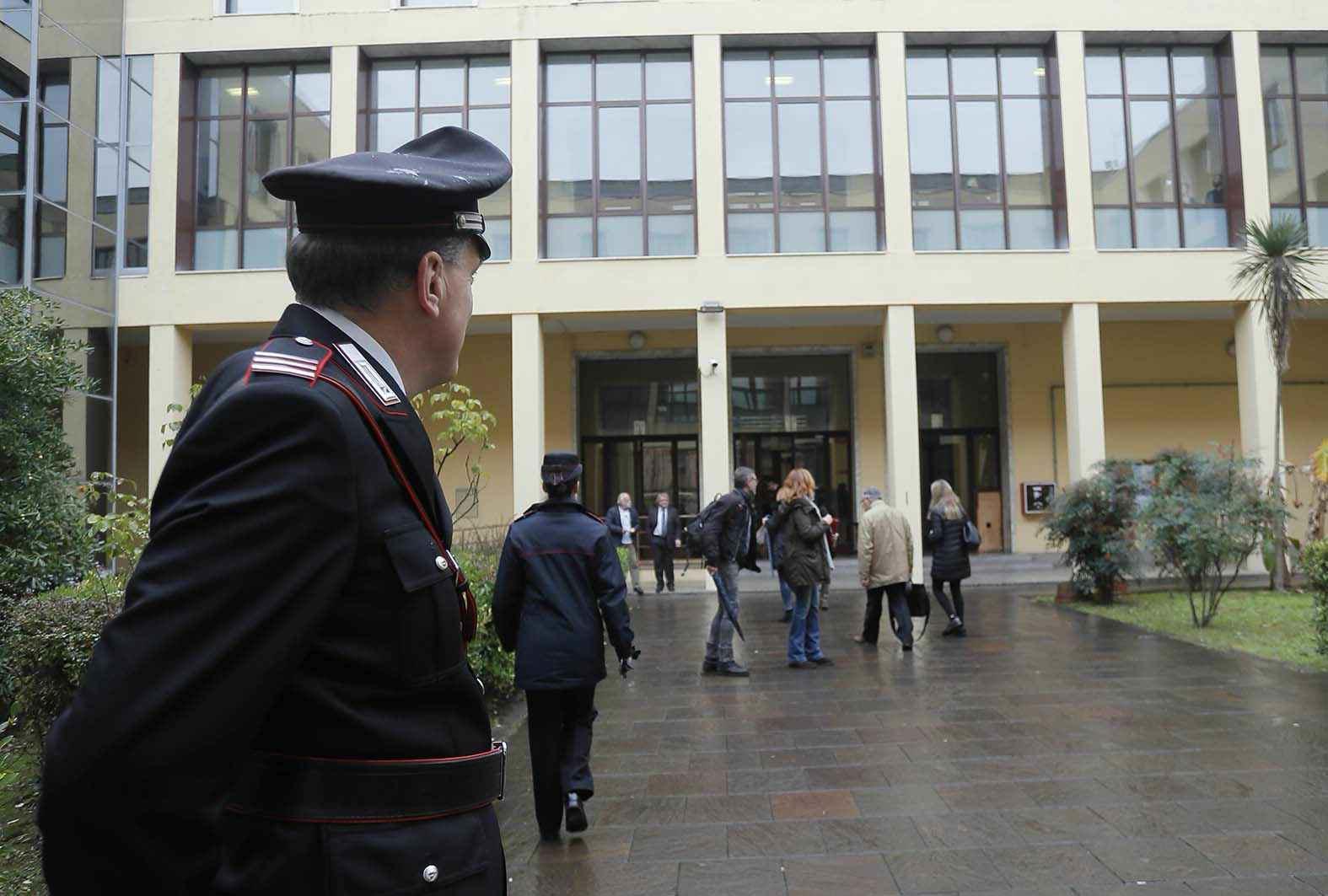 Il cortile interno del Tribunale