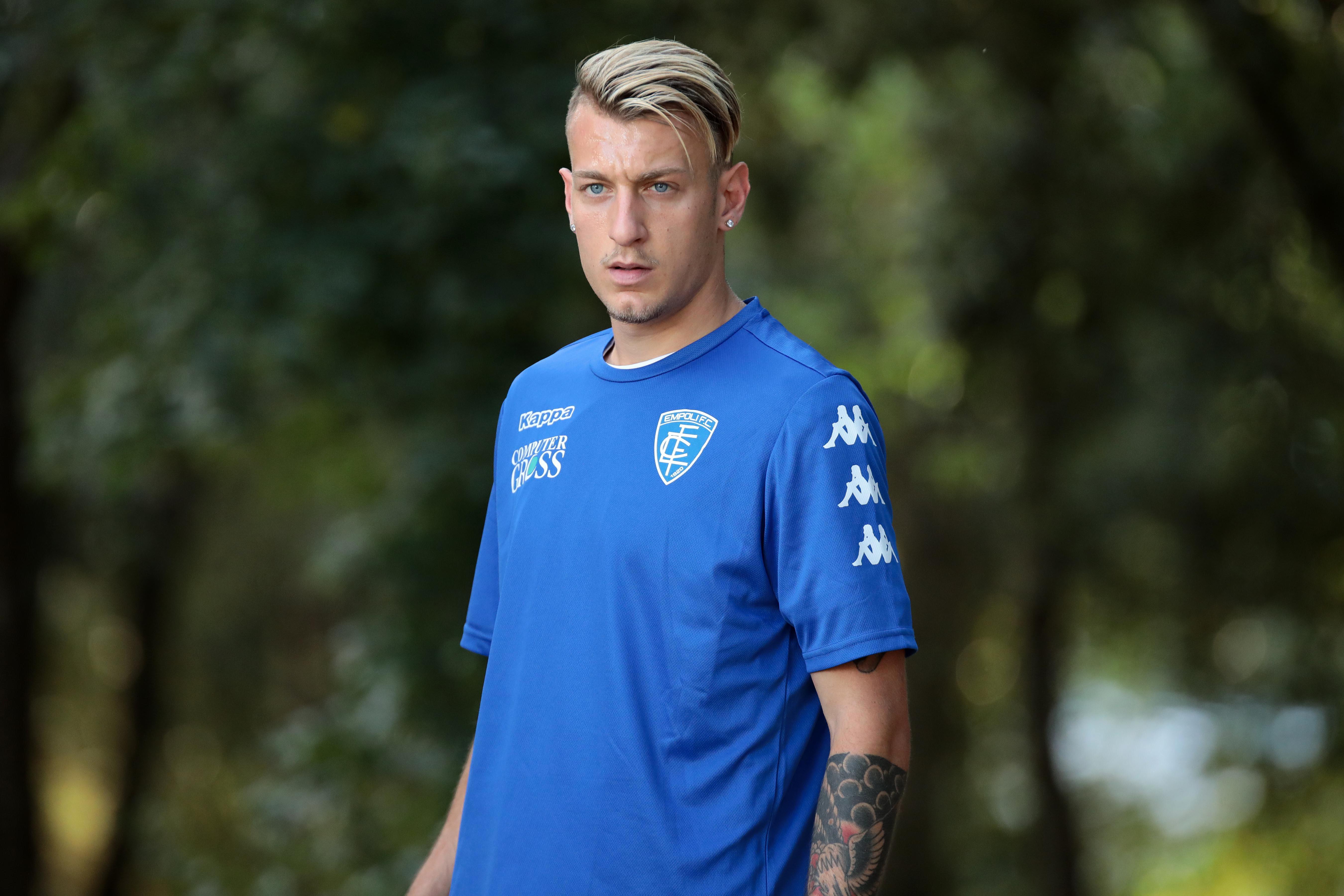 La prima maglia azzurra di Antonino La Gumina (foto agenzia Carlo Sestini)