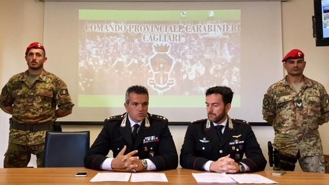La conferenza stampa del colonnello Ivan Giorno e del maggiore Michele Cappa (foto Mario Rosas)