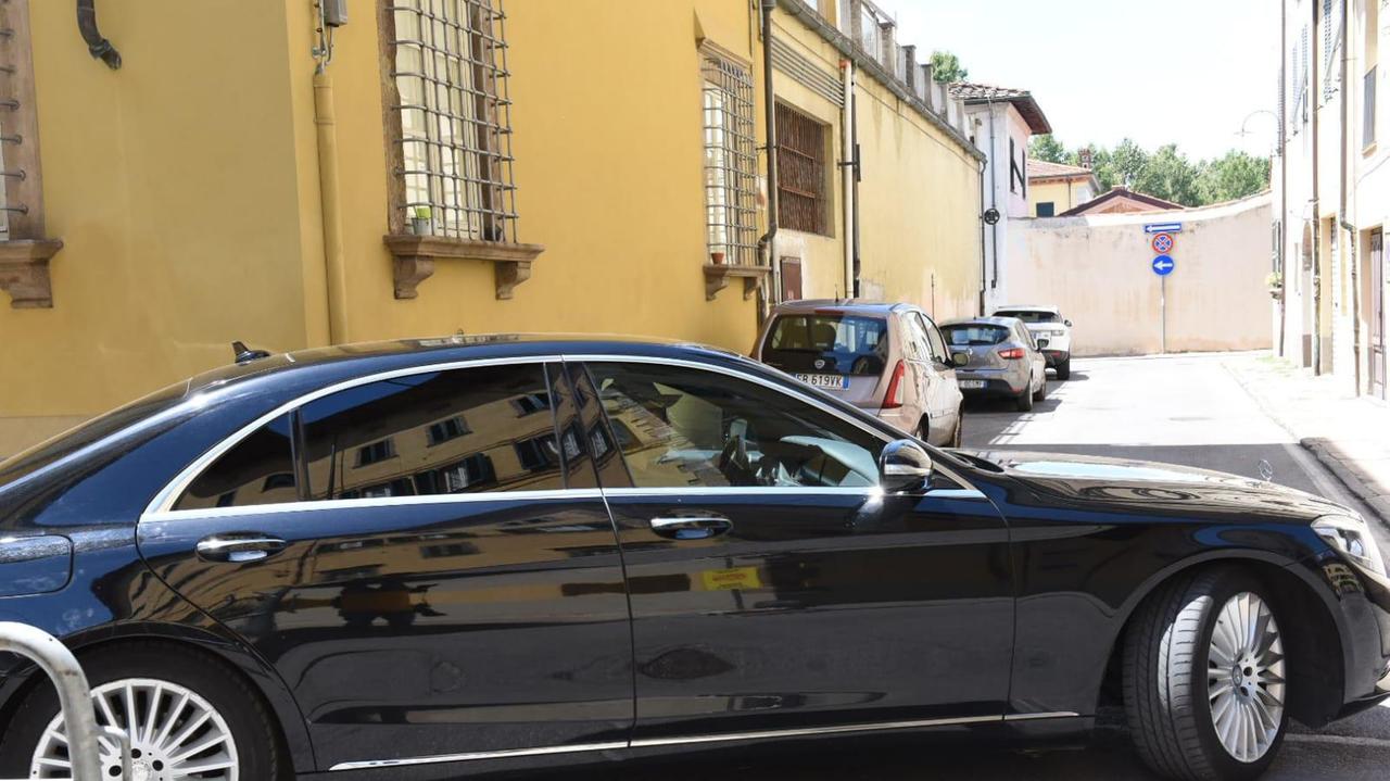 Roger Waters mentre riparte dopo le prove (Foto Sernacchioli)