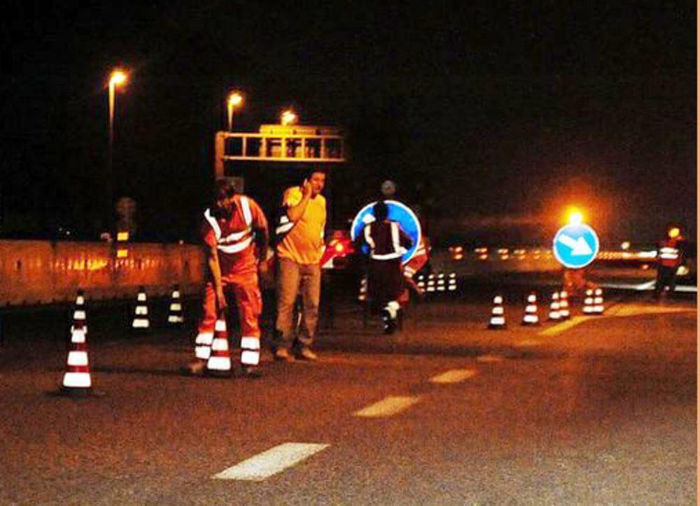 Modena nord: lavori in corso chiuso di notte lo svincolo 15 della tangenziale