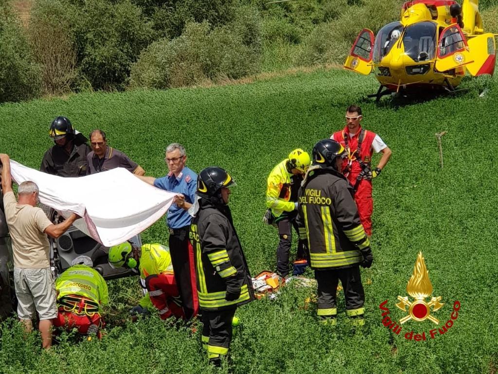 Elisoccorso tra Samassi e Serramanna (foto Mario Rosas)