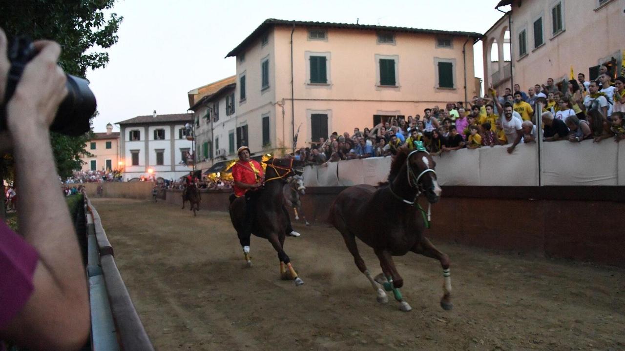Il cavallo San Vittore corre verso il traguardo (Foto Silvi)