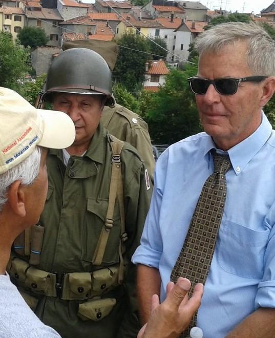 John Todd in visita a Prunetta «Qui combattè mio padre» 