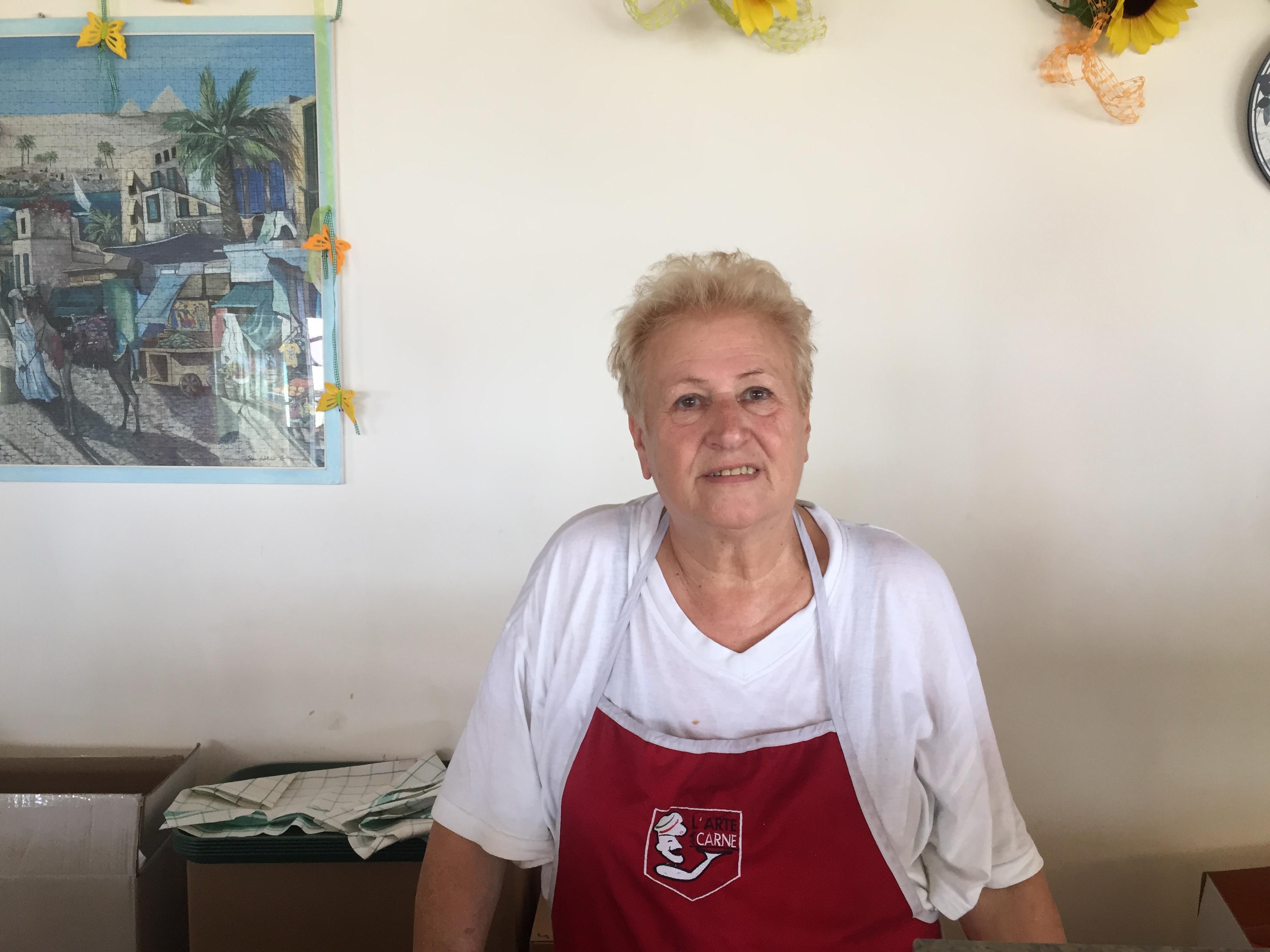 La titolare del ristorante, Maria Viviani