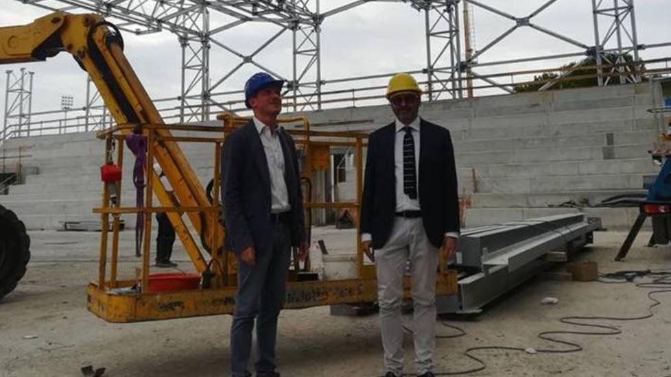 Il sindaco al Palazzetto dello Sport