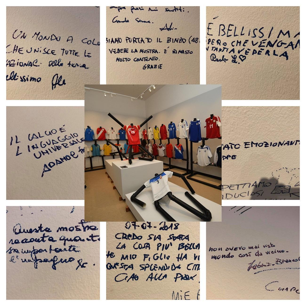 Tutte le maglie del mondo, sul muro del Palp un mosaico di idee e sentimenti