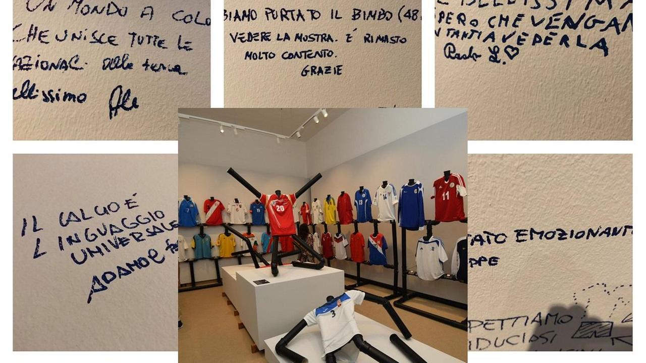 Tutte le maglie del mondo, sul muro del Palp un mosaico di idee e sentimenti