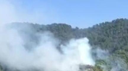 Un incendio divampa nelle colline sopra Camaiore