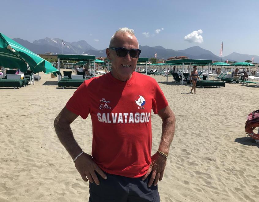 Riccardo Cavallaro, 59 anni, bagnino di Forte dei Marmi