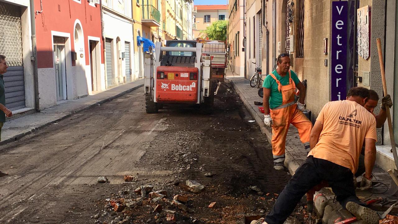 Un cantiere a Pontedera