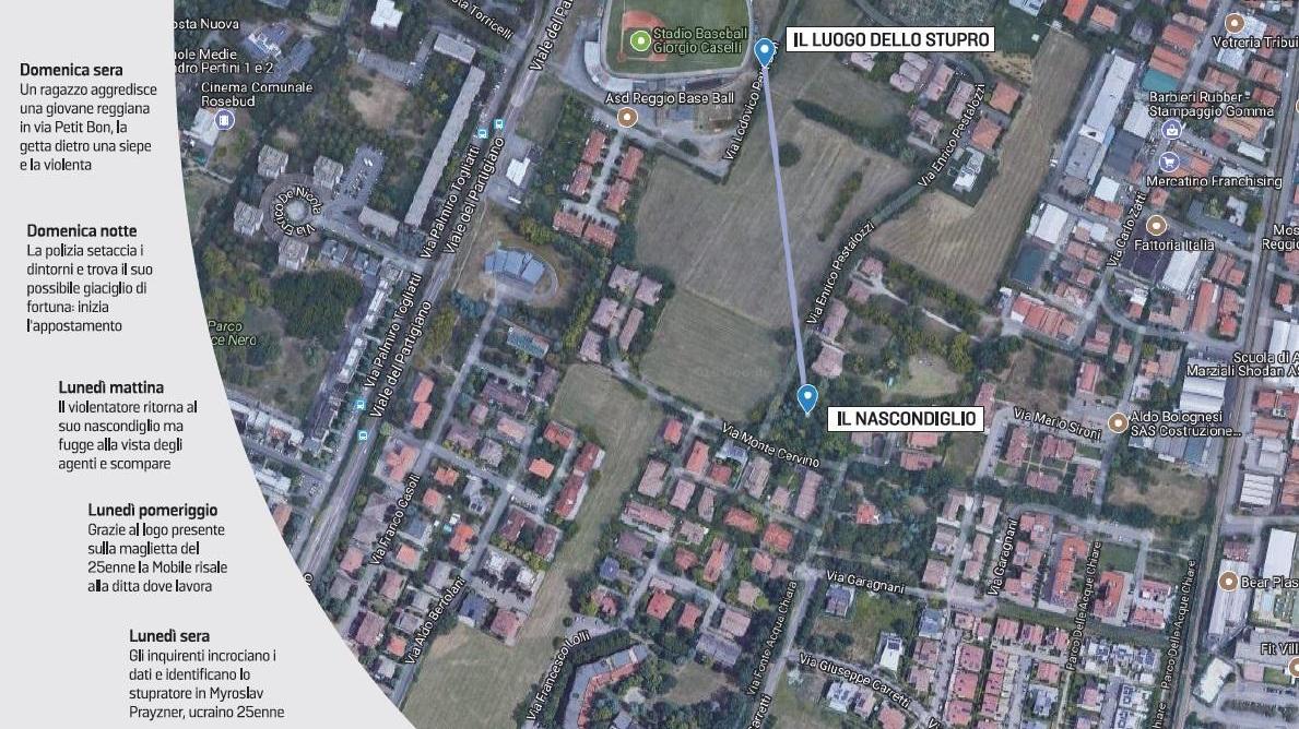 Reggio Emilia, le 36 ore infinite della polizia per catturare lo stupratore del campo da baseball