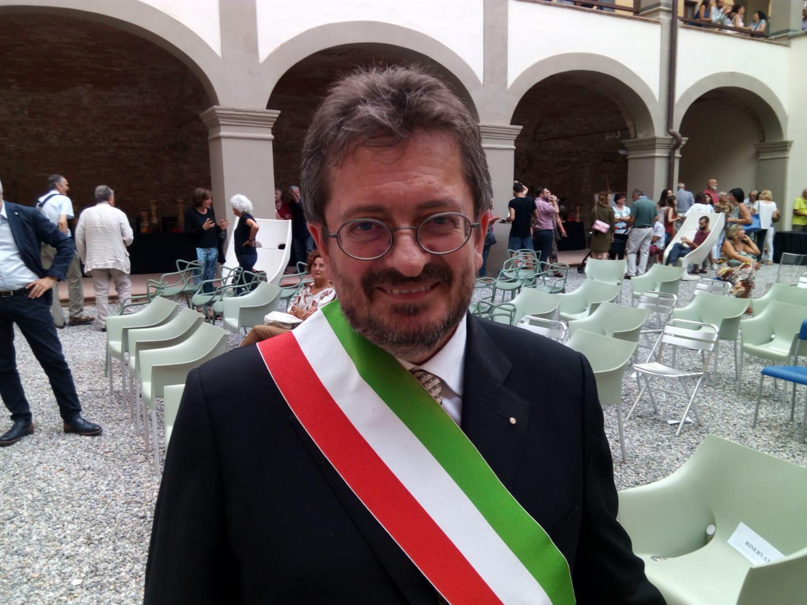 Giampiero Fossi, assessore a Signa, all'inaugurazione del Museo della Memoria a San Miniato
