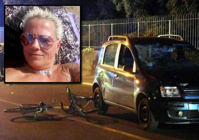 Auto travolge una bici, muore una turista di 53 anni