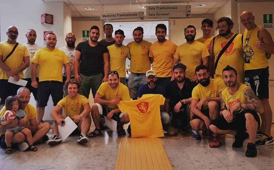 I Gialli del quartiere Santo Stefano al Centro trasfusionale dell'ospedale di Prato