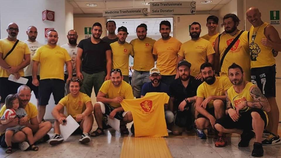 I Gialli del quartiere Santo Stefano al Centro trasfusionale dell'ospedale di Prato