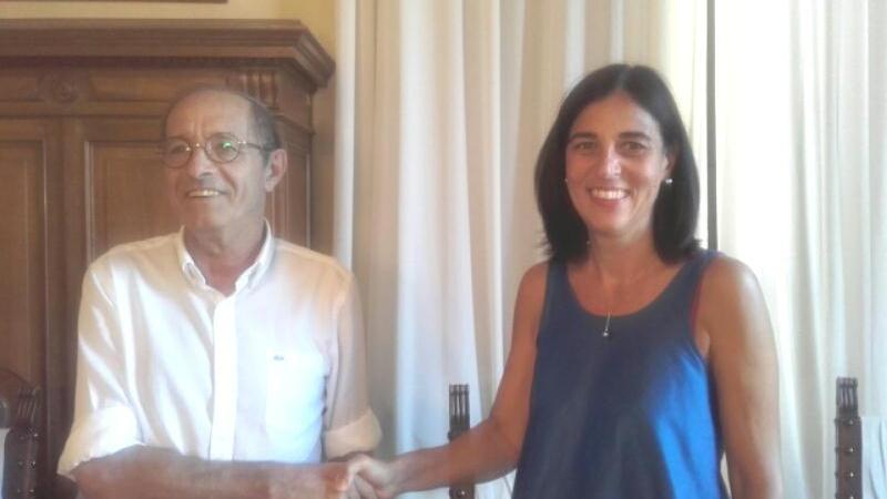 L'assessore Luigi Biancalani con la nuova direttrice della Società della salute, Lorena Paganelli