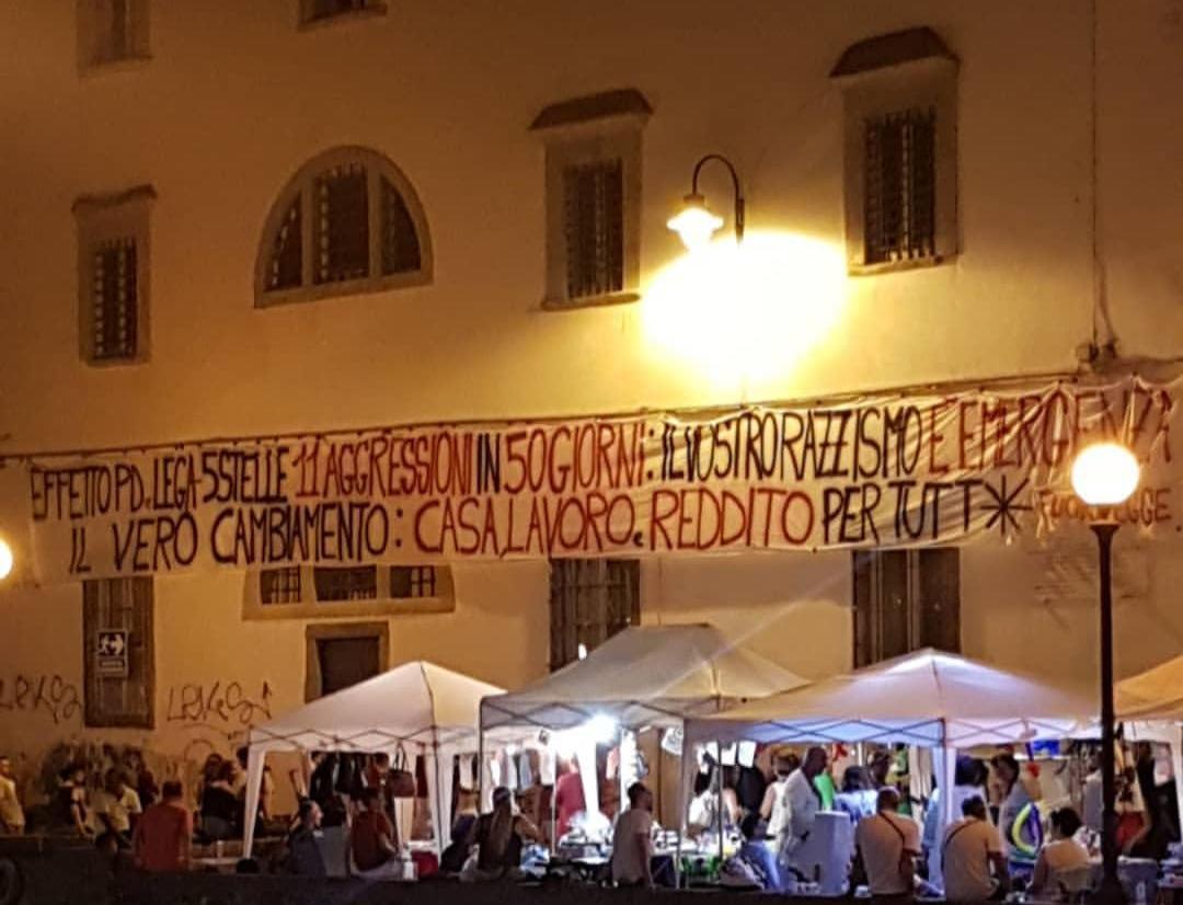 Lo striscione fatto rimuovere dagli scali del Refugio