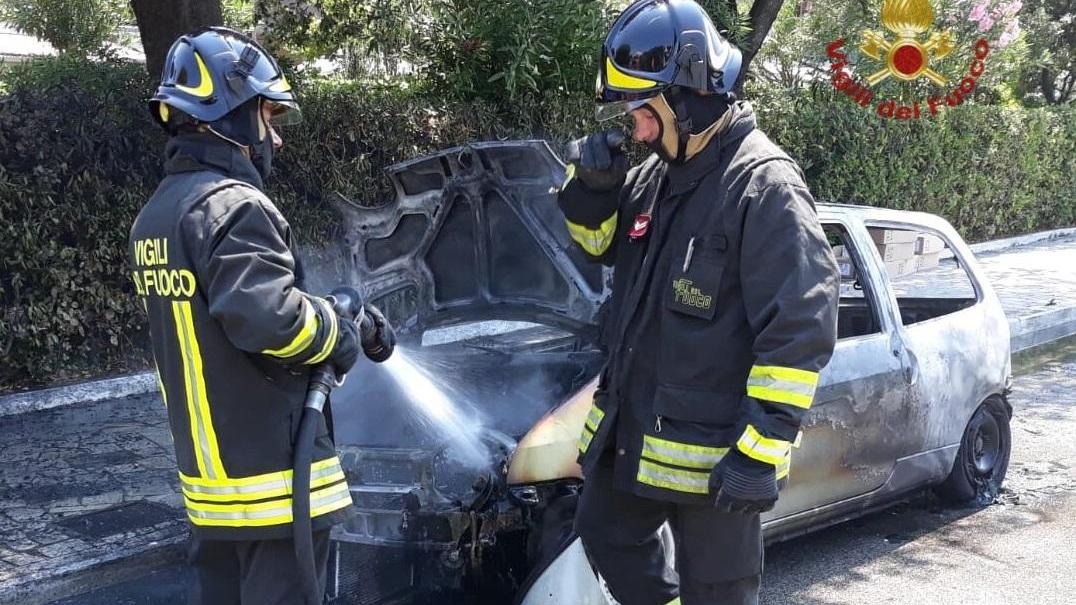 I vigili del fuoco in azione