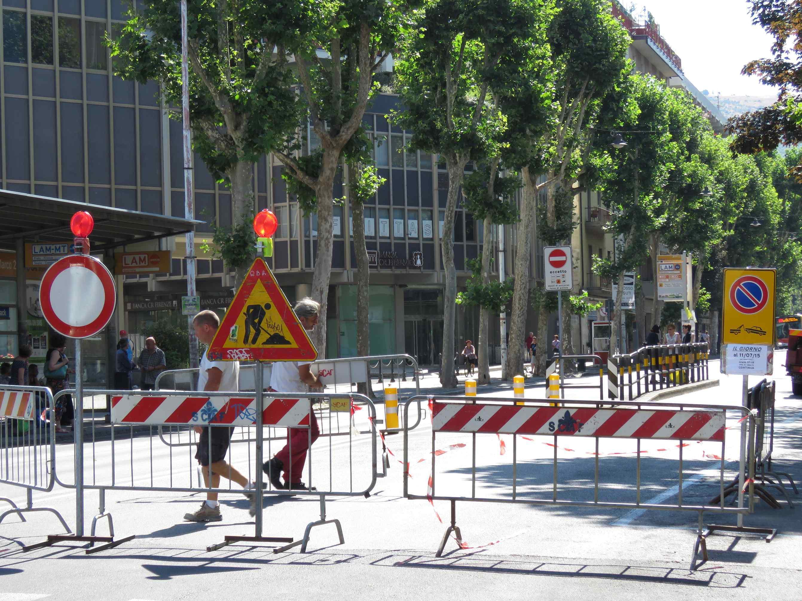 Lavori in viale Piave (foto d'archivio)