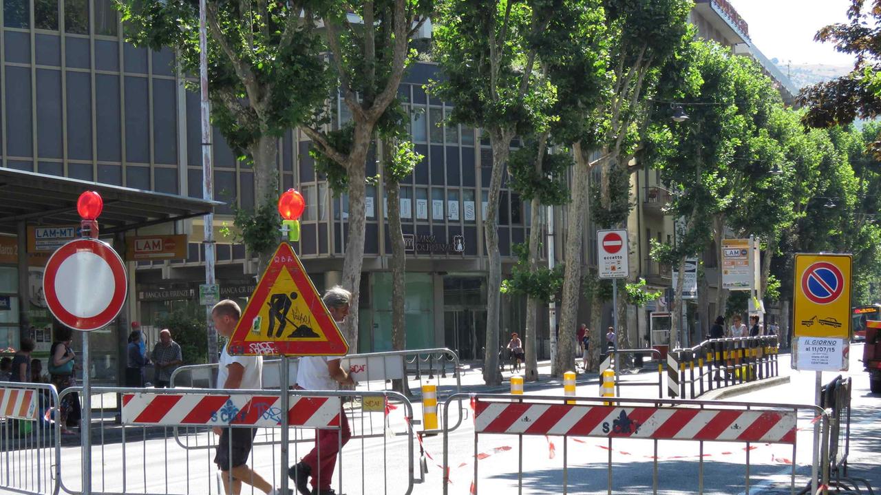Lavori in viale Piave (foto d'archivio)