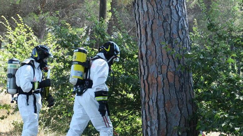 Bidone sospetto trovato nel verde