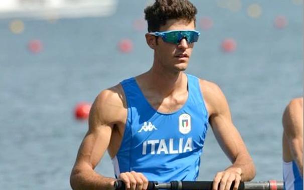 Stefano Oppo in finale ai Campionati europei di canottaggio di Glasgow