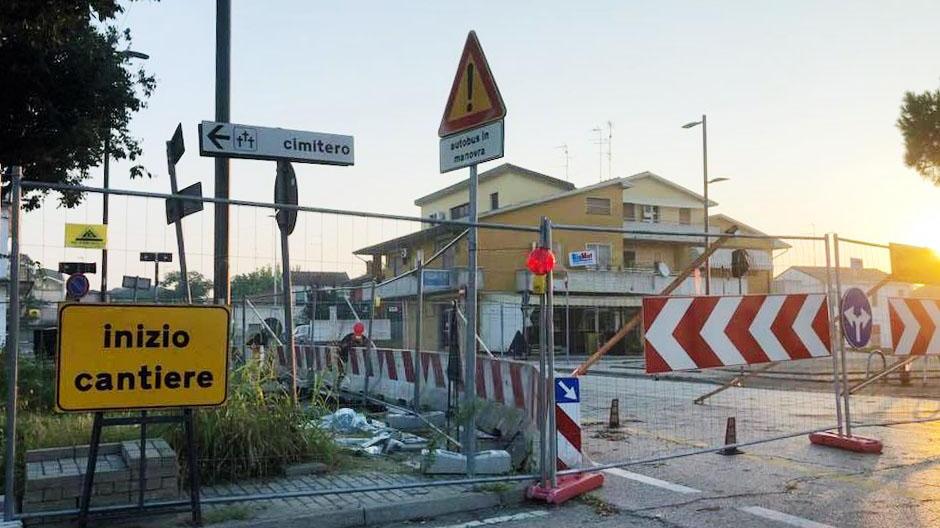 Il cantiere a Pontelangorino