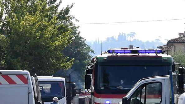 La conduttura del metano squarciata durante i lavori