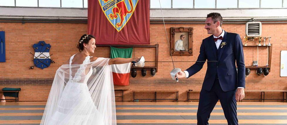 Irene e Marco, matrimonio in pedana per i due assi della scherma