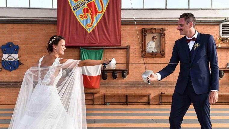 Irene e Marco, matrimonio in pedana per i due assi della scherma